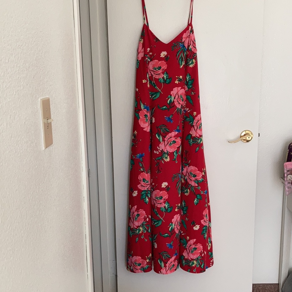 Love,fire red maxi dress.